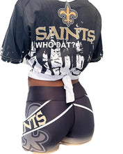 Load image into Gallery viewer, New Orleans Saints tights leggings shorts
